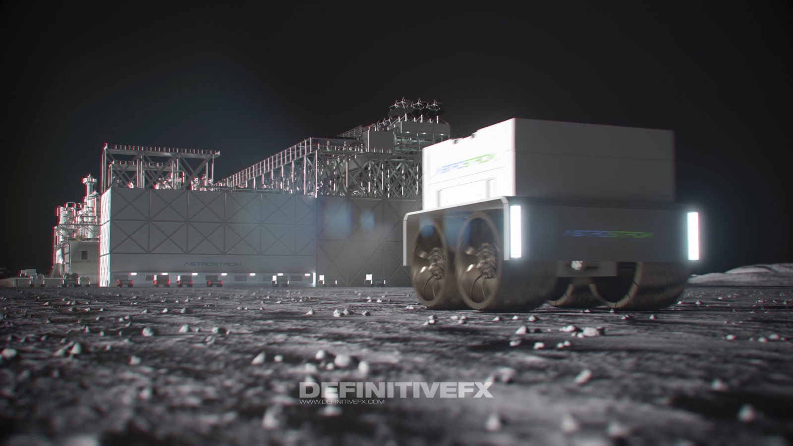 Moon Mining Beneficiation Processing and Fabrication